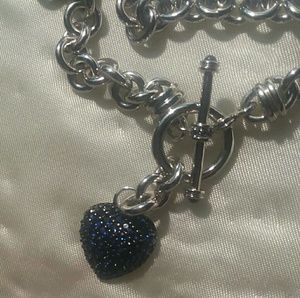 Kays Jewelry Sterling necklace w/sapphire pendant